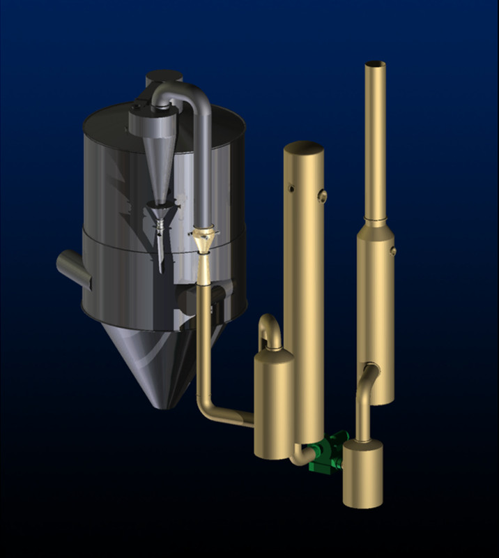 3D render of Spray Roaster industrial equipment