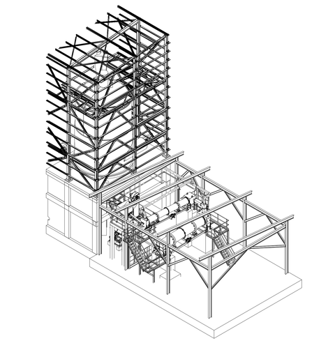 Spray roaster with SINTOX pelletizing plant